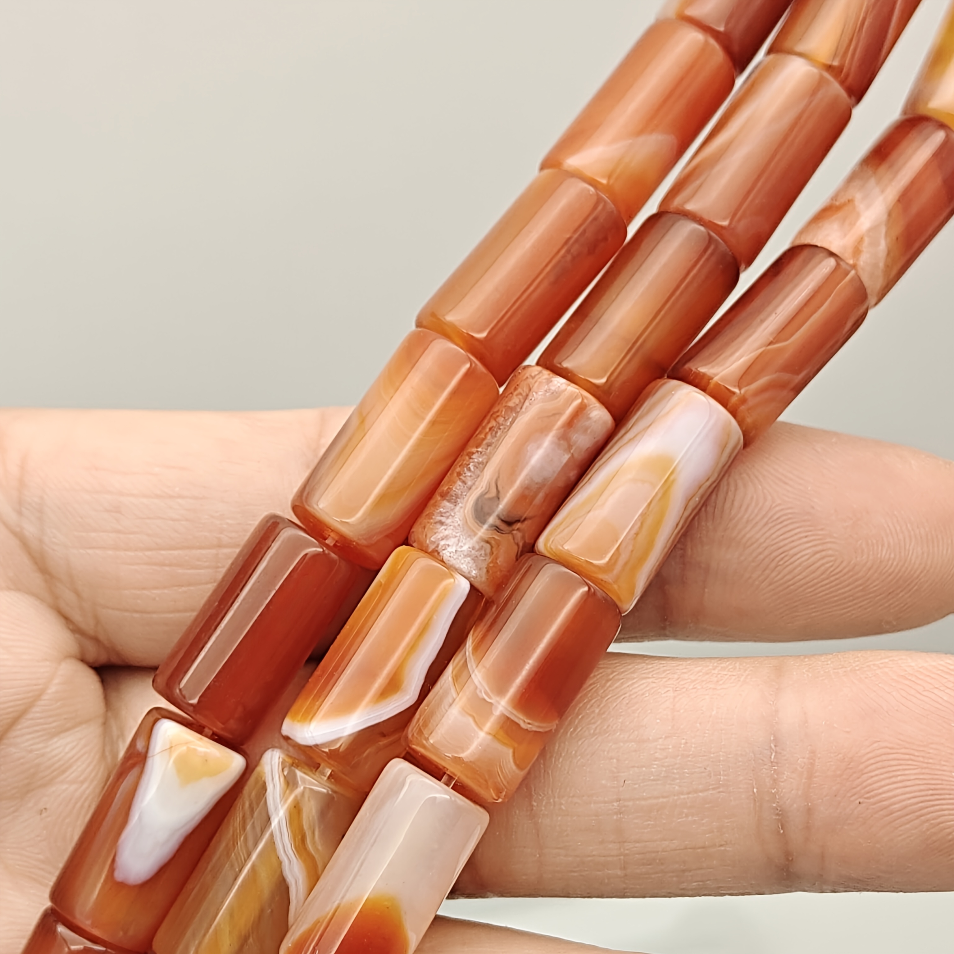 Coffee-Colored Agate Beads for Jewelry Creation